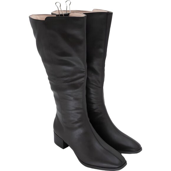 Journee Collection Women's Devri Tall Boots Black Extra Wide Calf US 8W - Picture 4 of 6